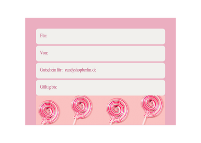 Geschenk Gutschein 🍬🍭