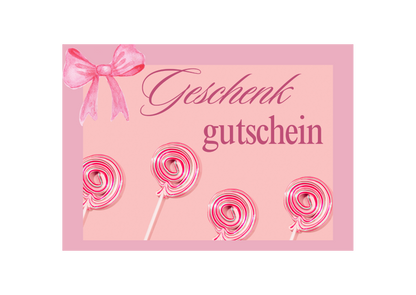 Geschenk Gutschein 🍬🍭