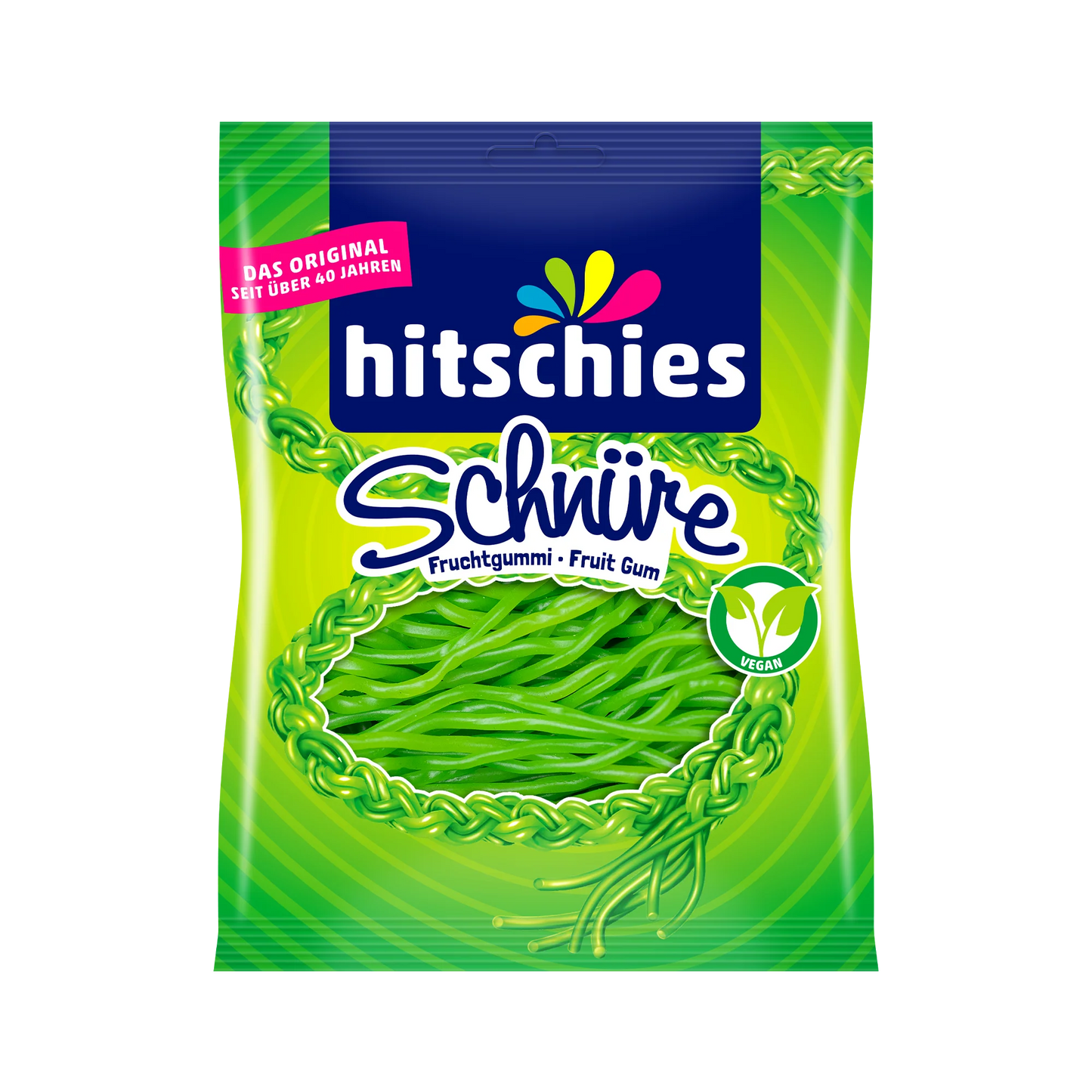 Hitschies Fruchtgummi Schnüre Apfel Grün 125g